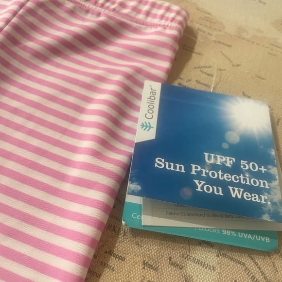 🆕Coolibar Pink Striped Baby Wave Swim Tights NWT 12-18Mo - Picture 5 of 8